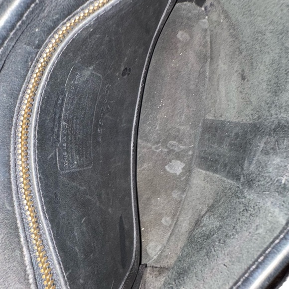 Vintage Coach Loden Leather Equestrian Large Flap Bag in Dark Brown - Style 9807 - Picture 12 of 15